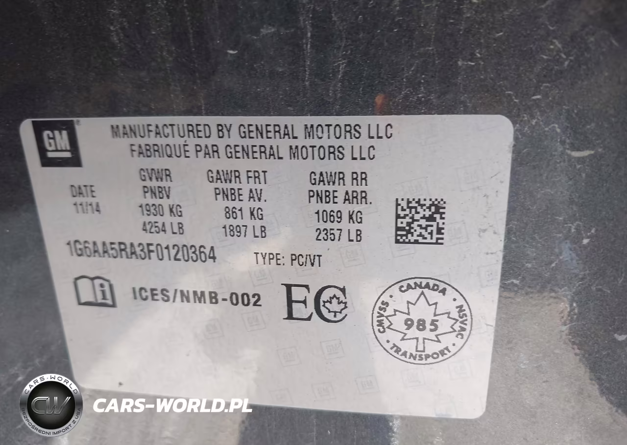 2015 Cadillac Ats Standard VIN:1G6AA5RA3F0120364 - 9