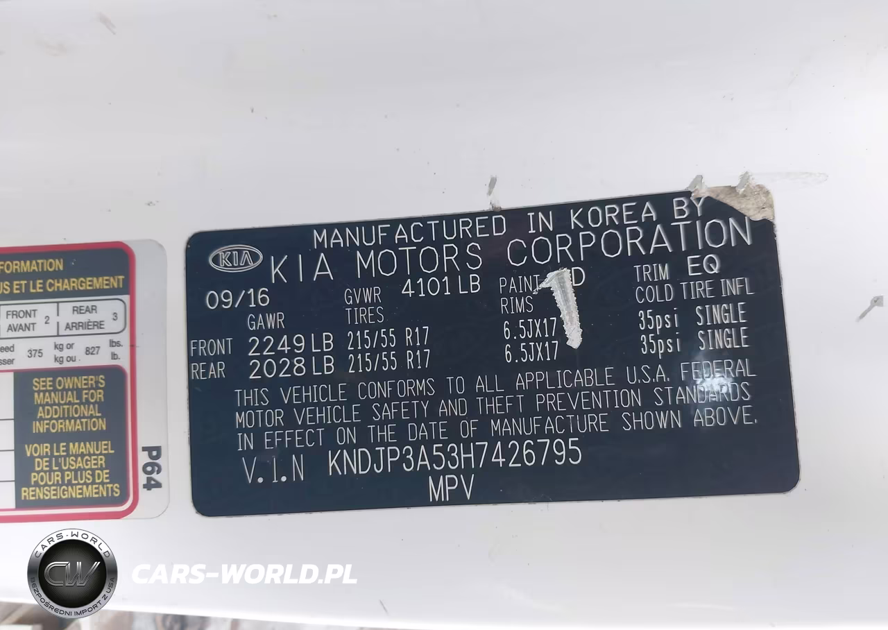2017 Kia Soul + VIN:KNDJP3A53H7426795 - 9