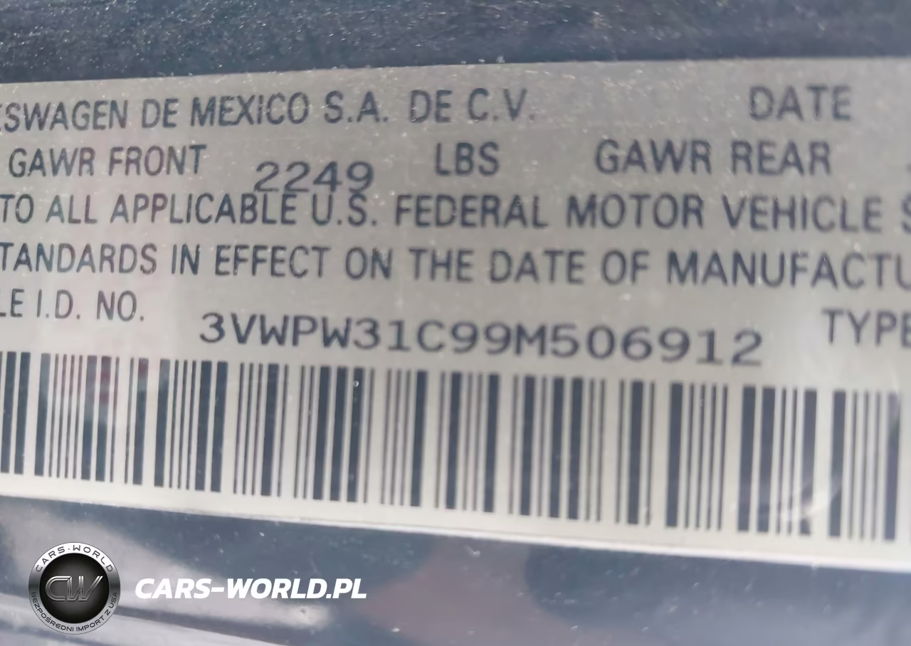 2009 Volkswagen New Beetle 2.5L VIN:3VWPW31C99M506912 - 9