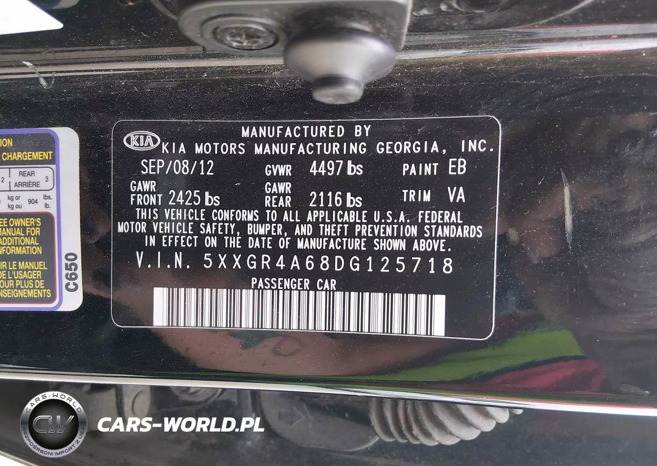 2013 Kia Optima Sx VIN:5XXGR4A68DG125718 - 9