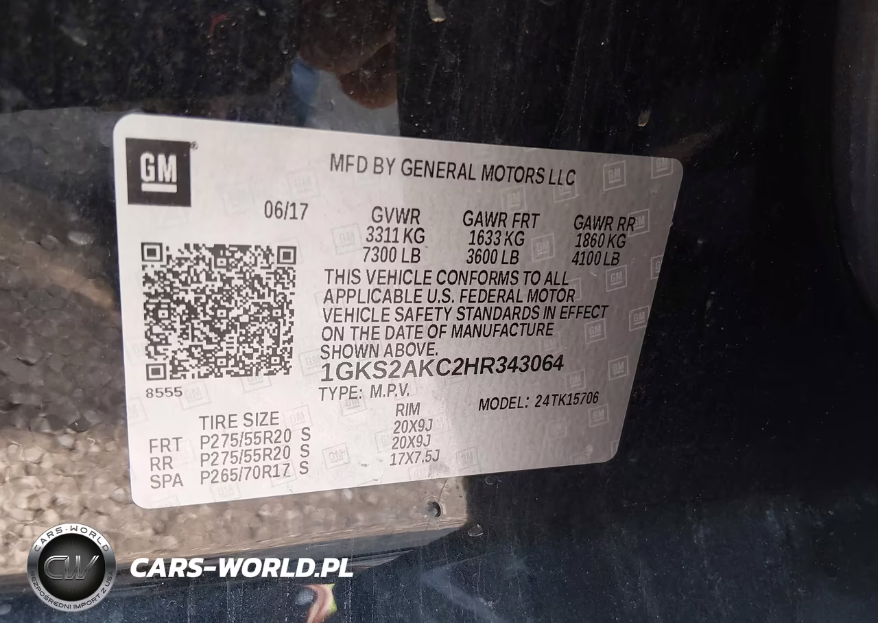 2017 GMC Yukon Sle VIN:1GKS2AKC2HR343064 - 9