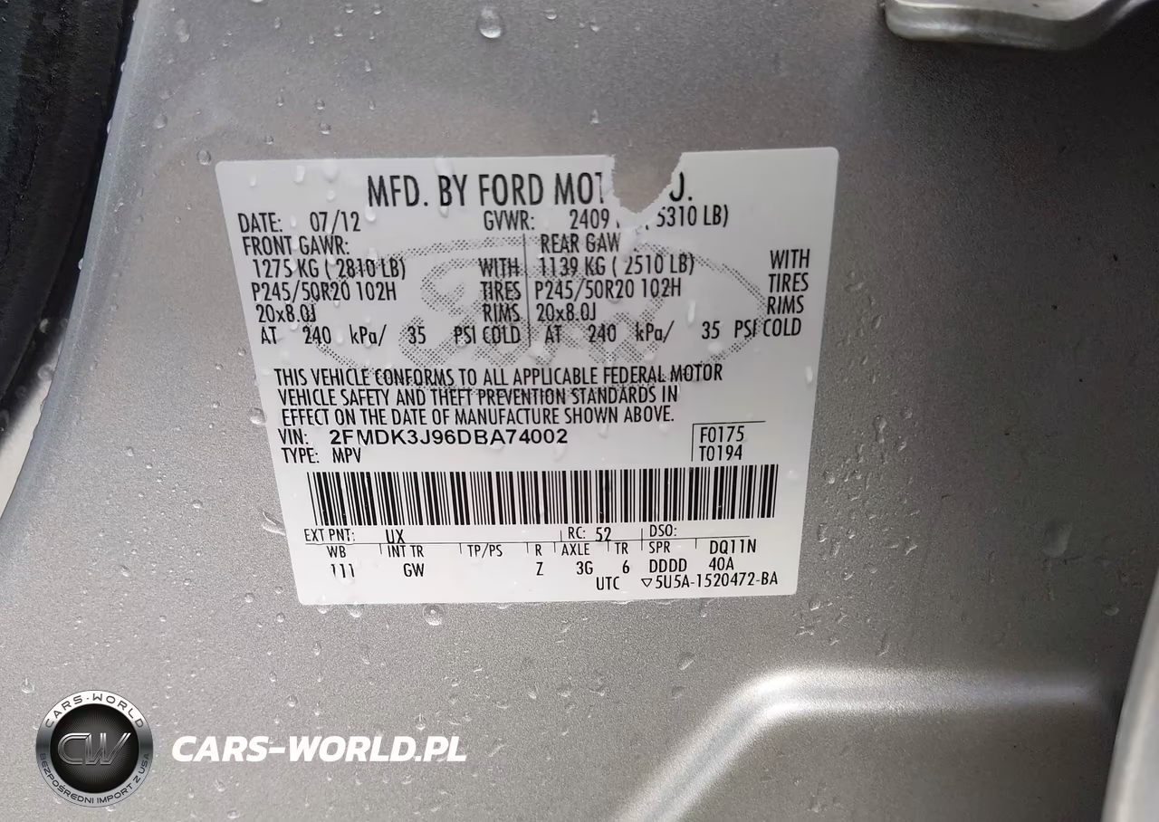 2013 Ford Edge Sel VIN:2FMDK3J96DBA74002 - 9