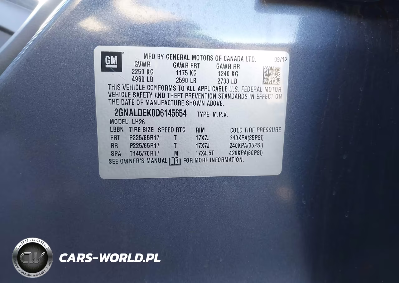 2013 Chevrolet Equinox Lt VIN:2GNALDEK0D6145654 - 9
