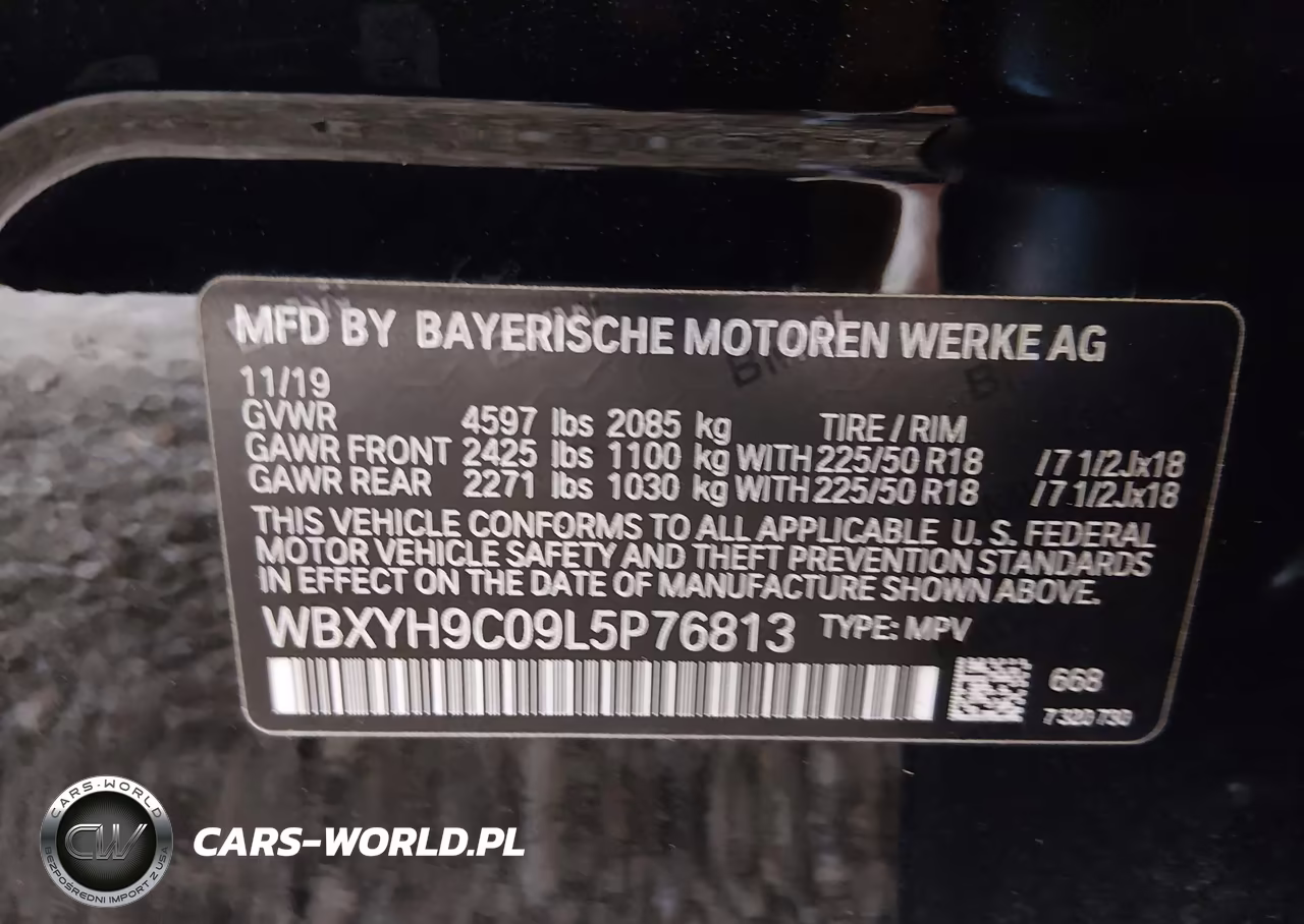 2020 BMW X2 Sdrive28I VIN:WBXYH9C09L5P76813 - 9