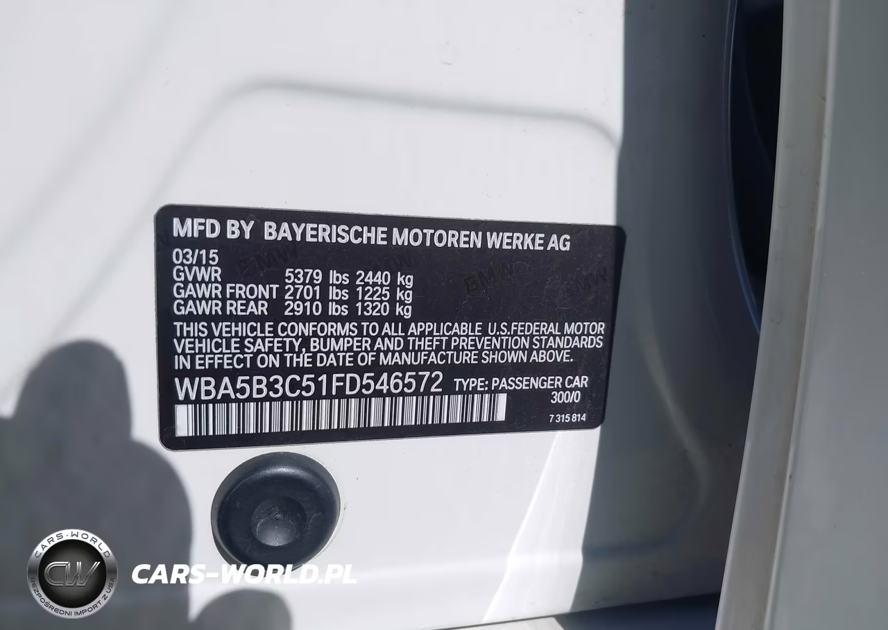 2015 BMW 535I xDrive VIN:WBA5B3C51FD546572 - 9