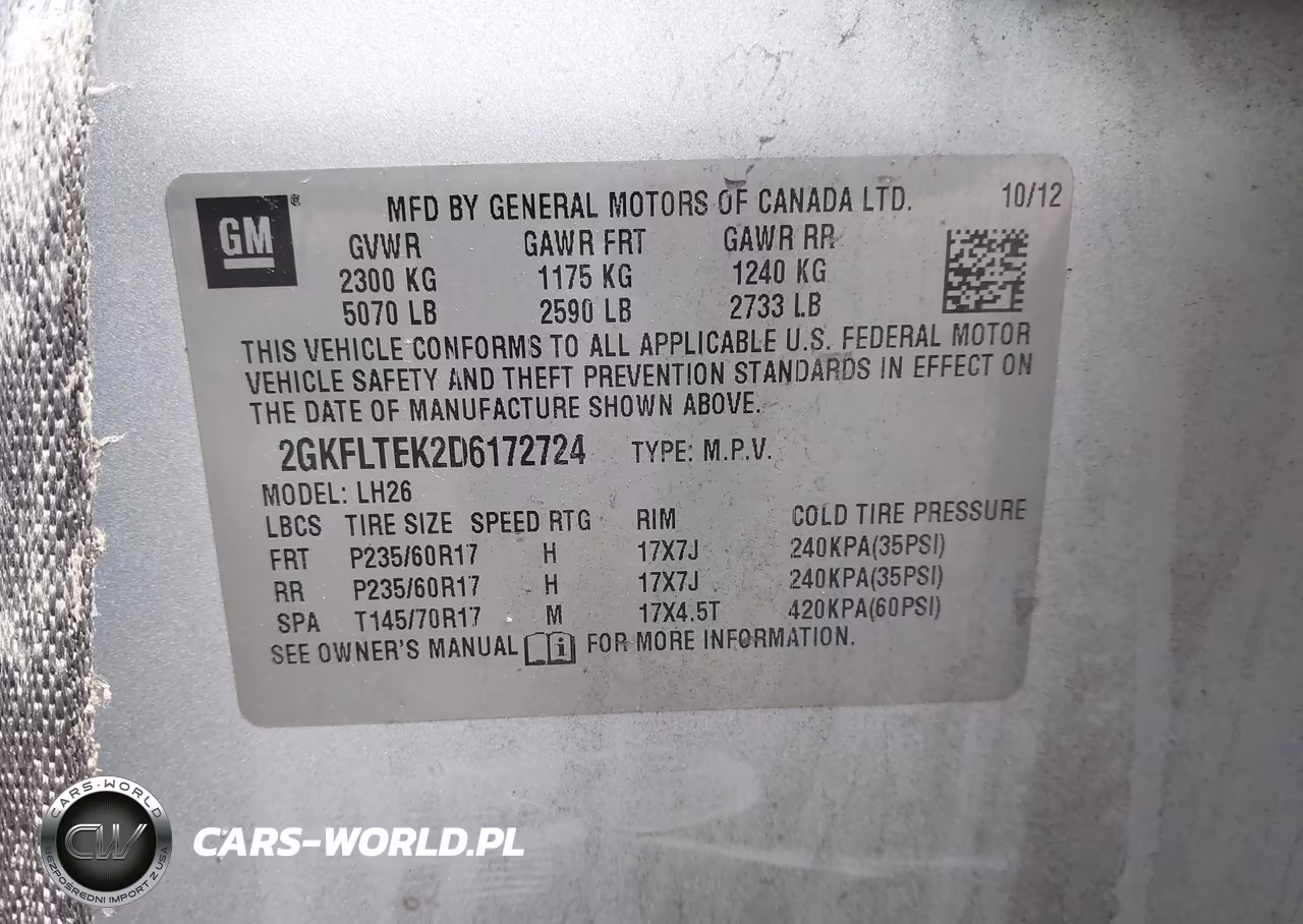 2013 GMC Terrain Sle-2 VIN:2GKFLTEK2D6172724 - 9