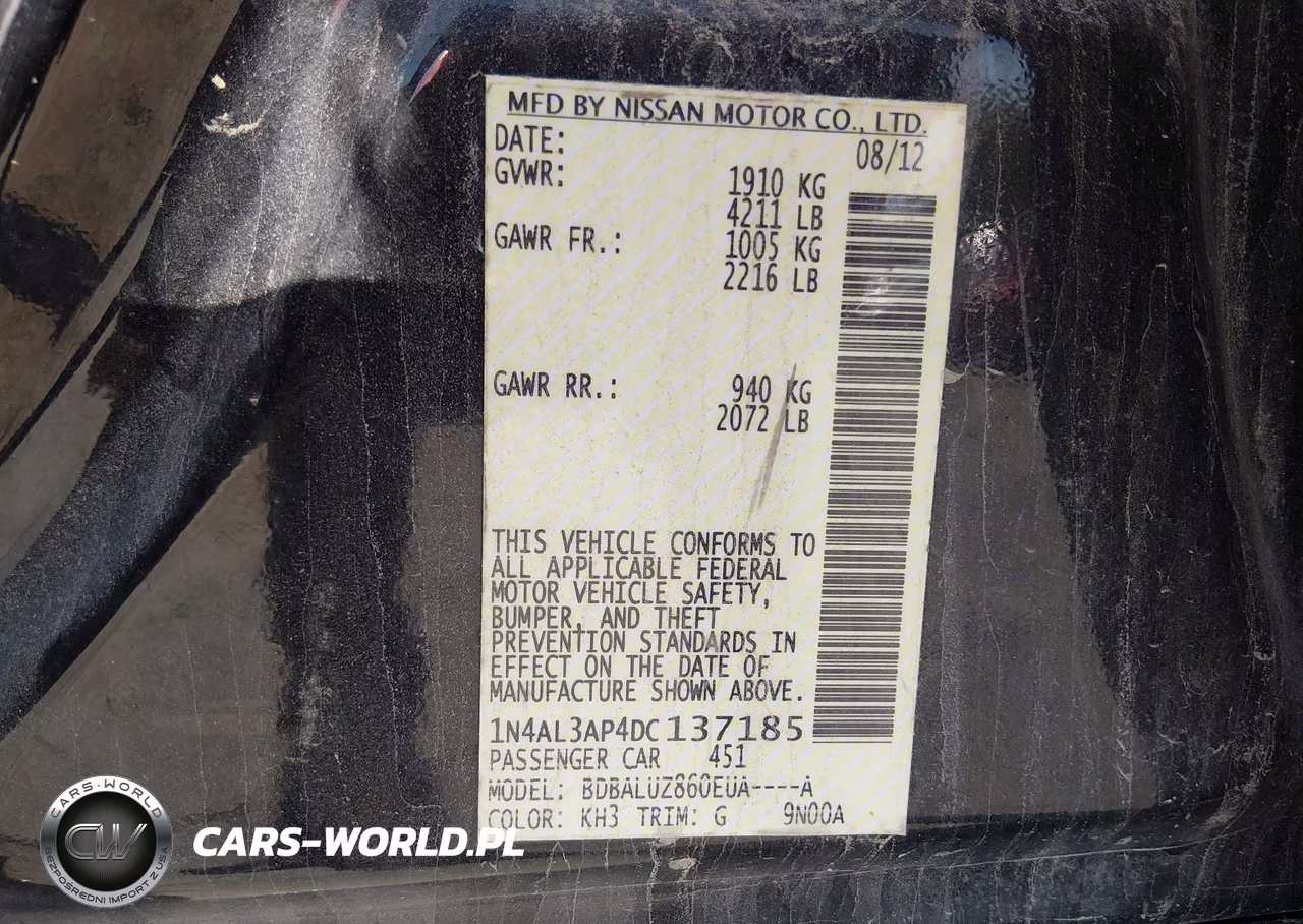 2013 Nissan Altima 2.5 Sv VIN:1N4AL3AP4DC137185 - 9