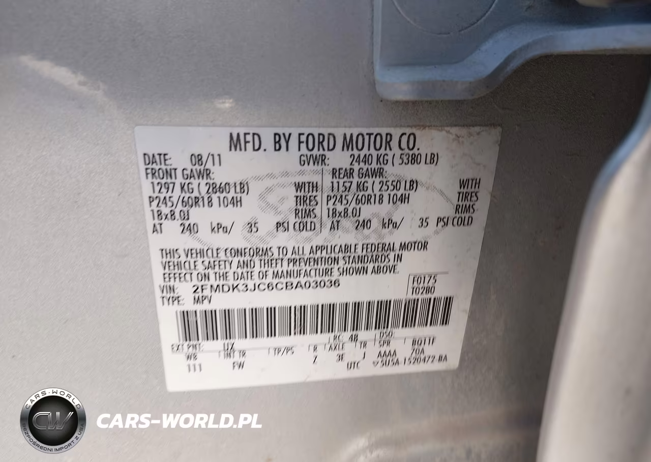 2012 Ford Edge Sel VIN:2FMDK3JC6CBA03036 - 9