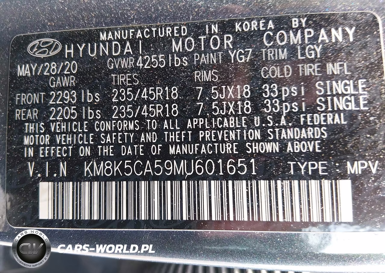 2021 Hyundai Kona Ultimate VIN:KM8K5CA59MU601651 - 9