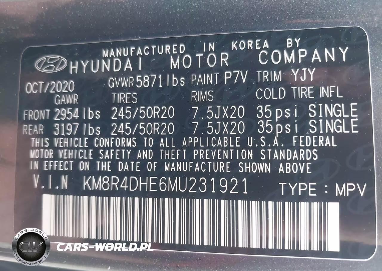 2021 Hyundai Palisade Sel VIN:KM8R4DHE6MU231921 - 9