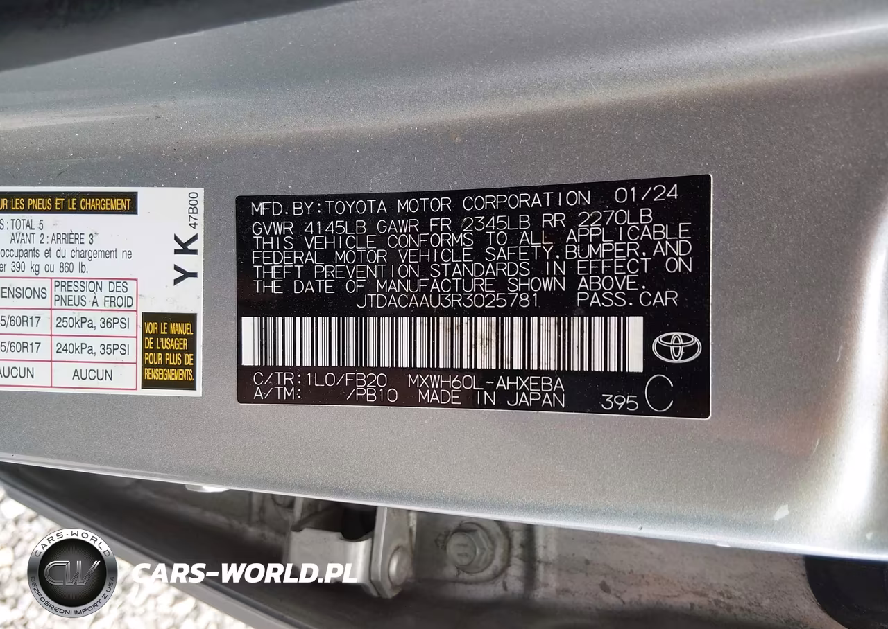 2024 Toyota Prius Le VIN:JTDACAAU3R3025781 - 9