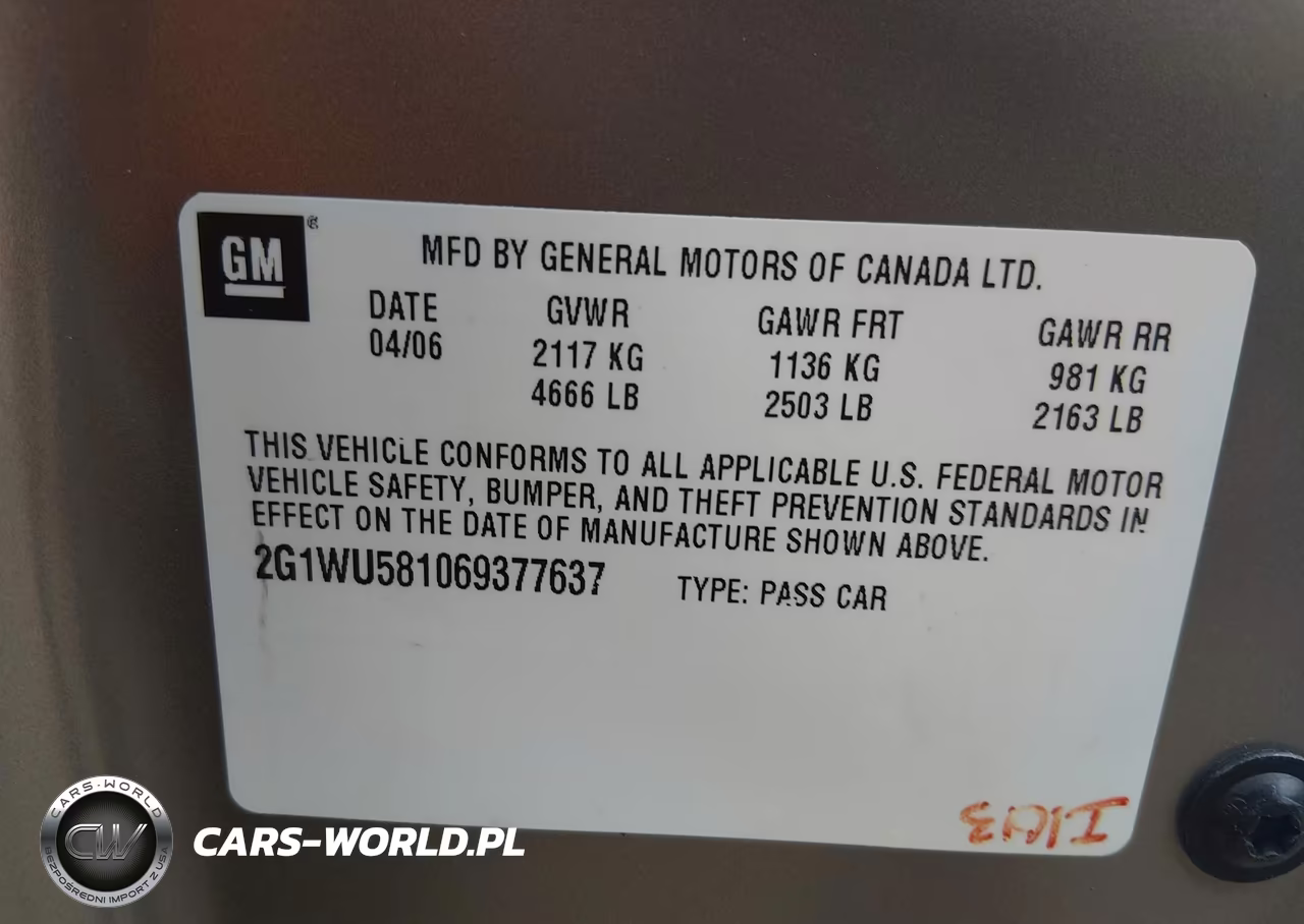 2006 Chevrolet Impala Ltz VIN:2G1WU581069377637 - 9