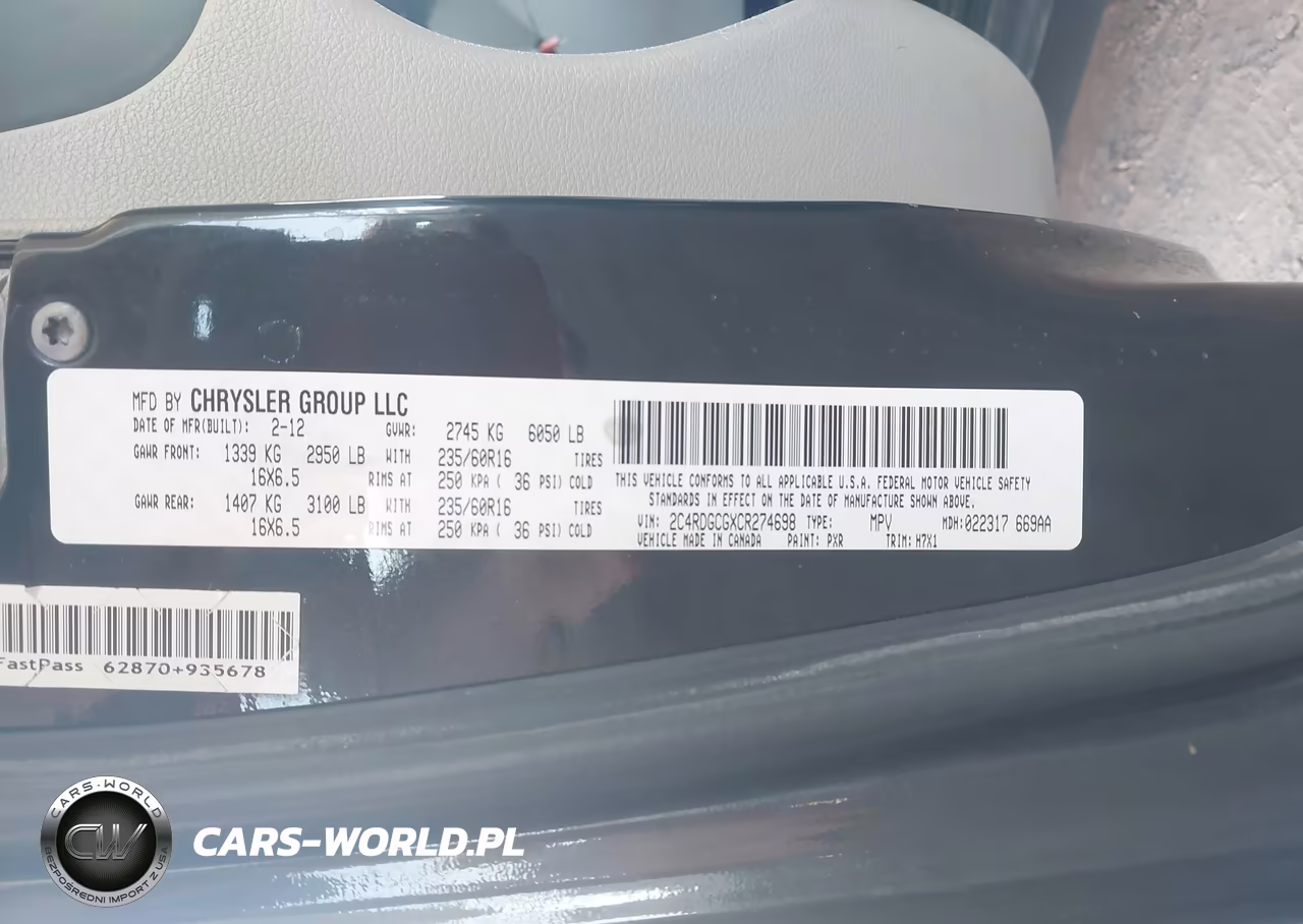 2012 Dodge Grand Caravan Sxt VIN:2C4RDGCGXCR274698 - 9