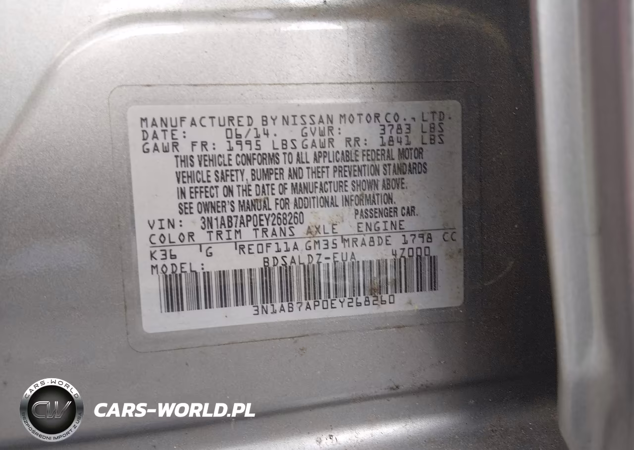 2014 Nissan Sentra Sv VIN:3N1AB7AP0EY268260 - 9