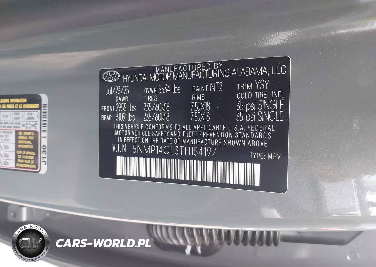 2026 Hyundai Santa Fe Se VIN:5NMP14GL3TH154192 - 9
