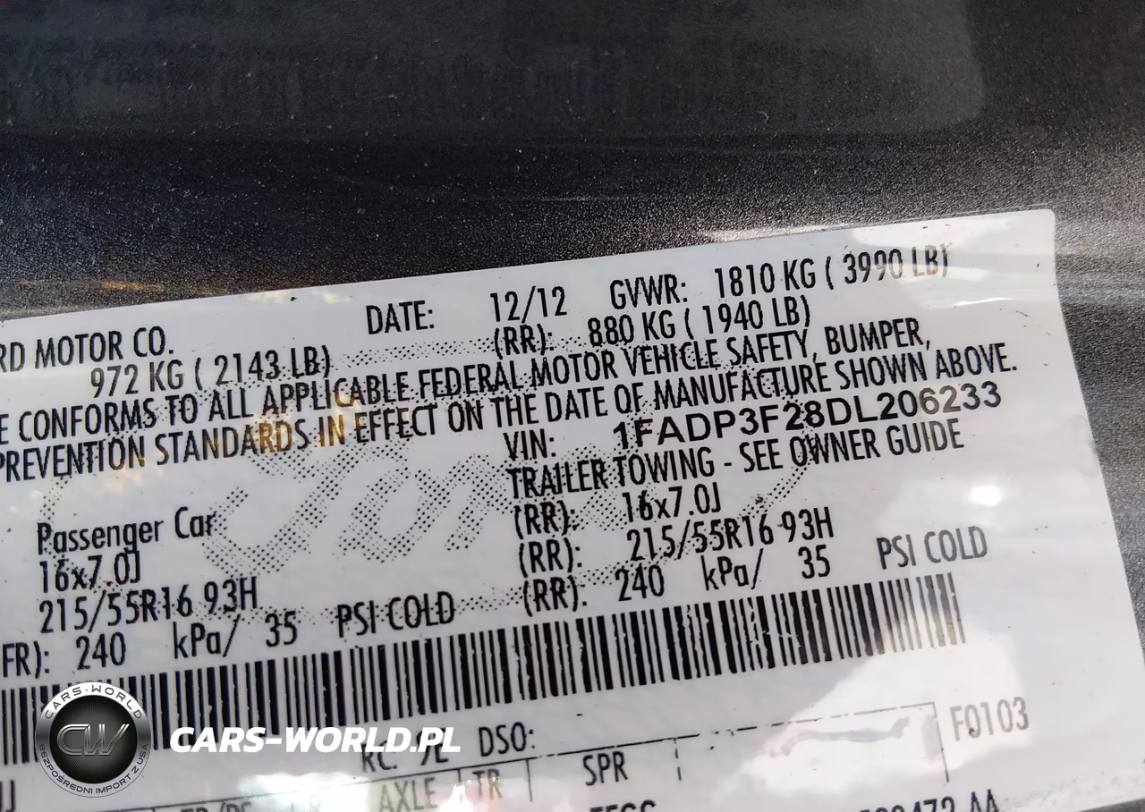 2013 Ford Focus Se VIN:1FADP3F28DL206233 - 9