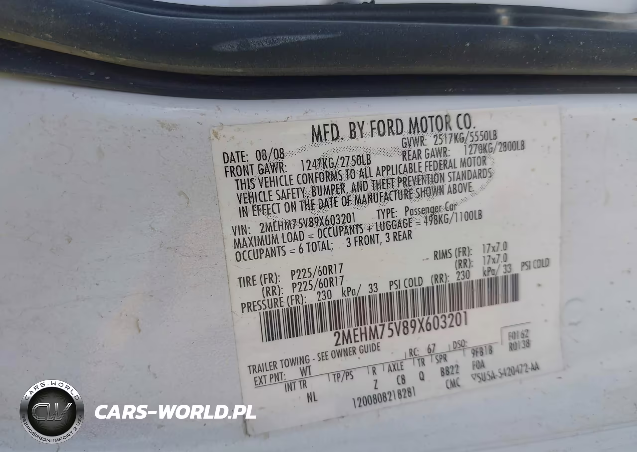 2009 Mercury Grand Marquis Ls (Fleet Only) VIN:2MEHM75V89X603201 - 9