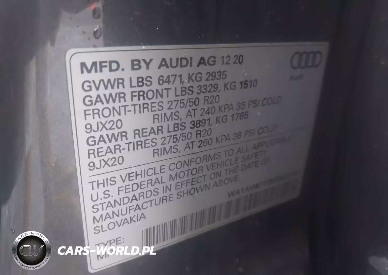 2021 Audi Q8 Premium 55 Tfsi Quattro Tiptronic VIN:WA1AVAF13MD022143 - 9