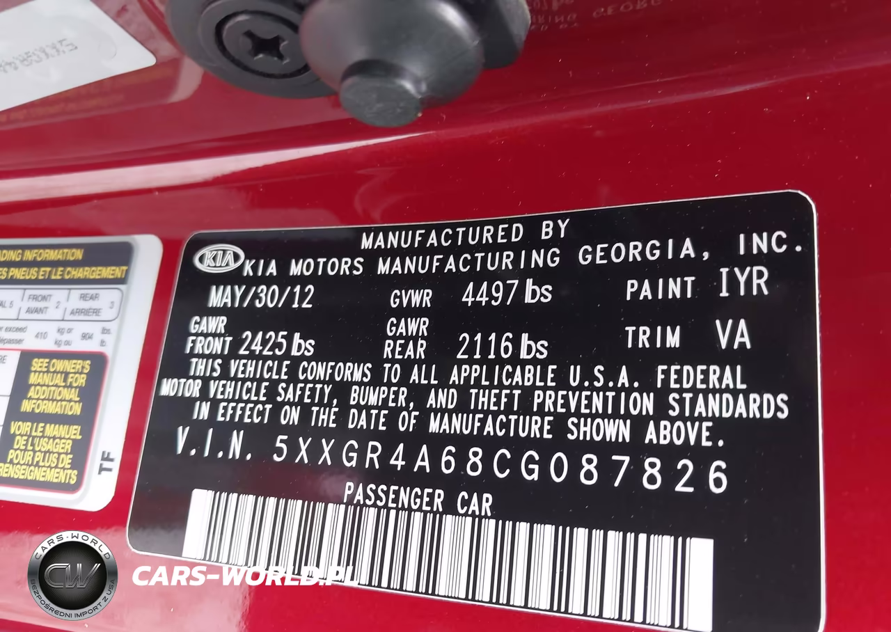 2012 Kia Optima Sx VIN:5XXGR4A68CG087826 - 9