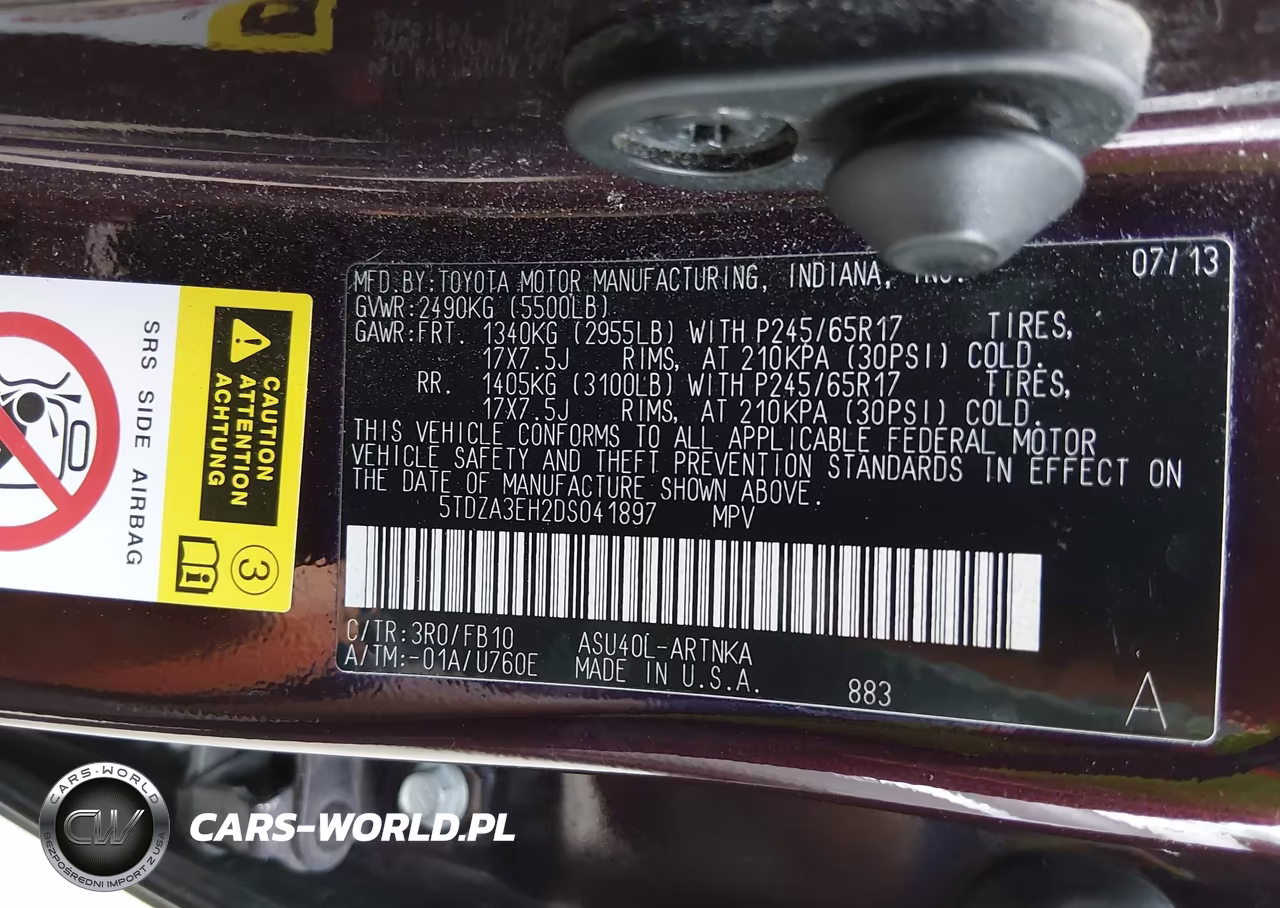 2013 Toyota Highlander VIN:5TDZA3EH2DS041897 - 9
