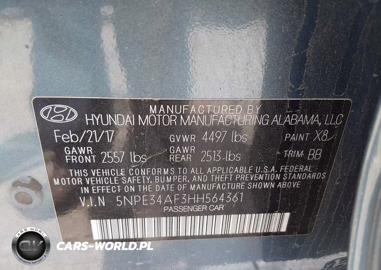 2017 Hyundai Sonata Limited VIN:5NPE34AF3HH564361 - 9