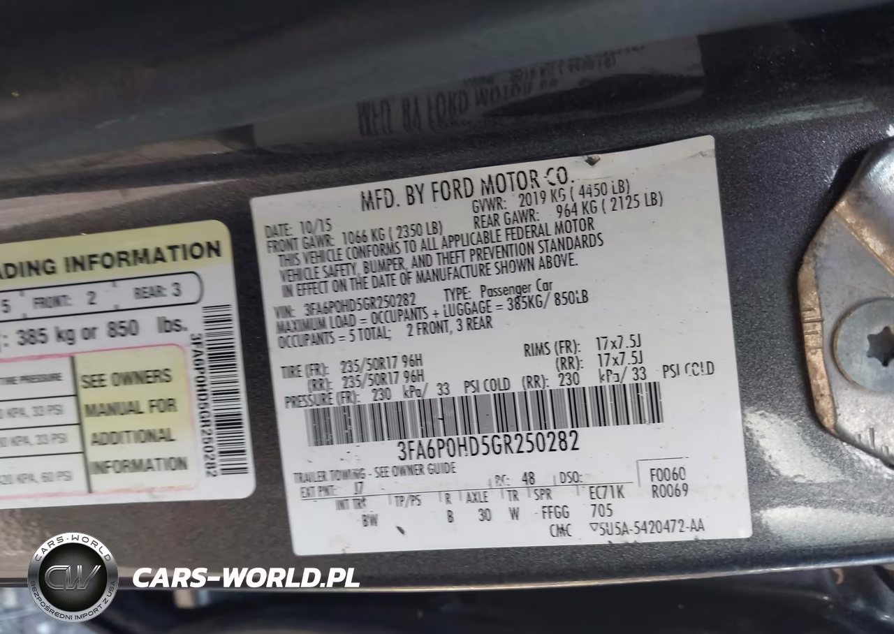 2016 Ford Fusion Se VIN:3FA6P0HD5GR250282 - 9