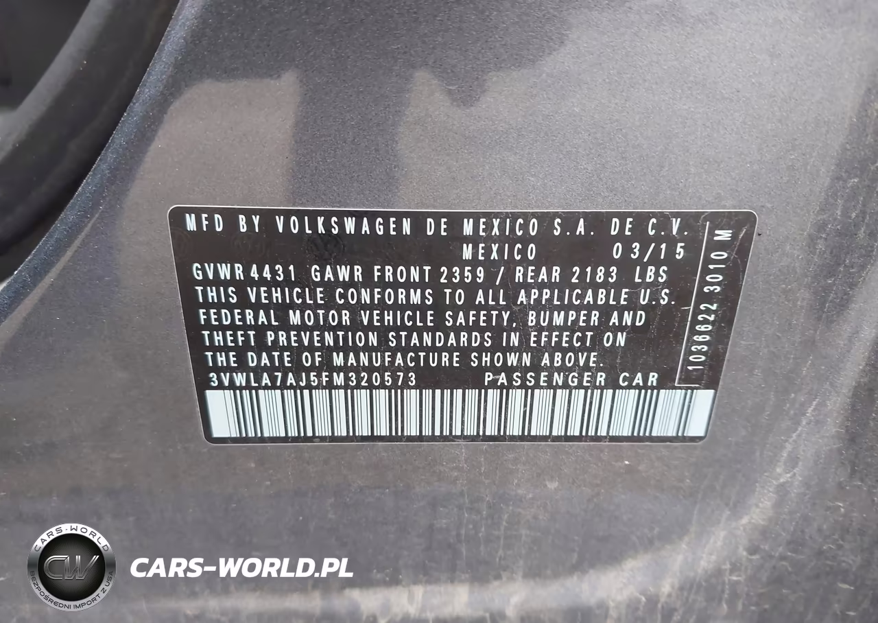 2015 Volkswagen Jetta 2.0L Tdi Se VIN:3VWLA7AJ5FM320573 - 9