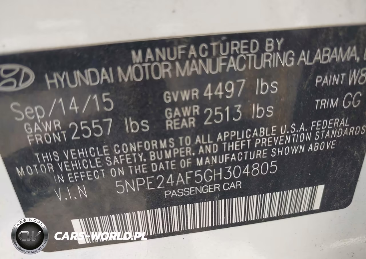 2016 Hyundai Sonata Se VIN:5NPE24AF5GH304805 - 9