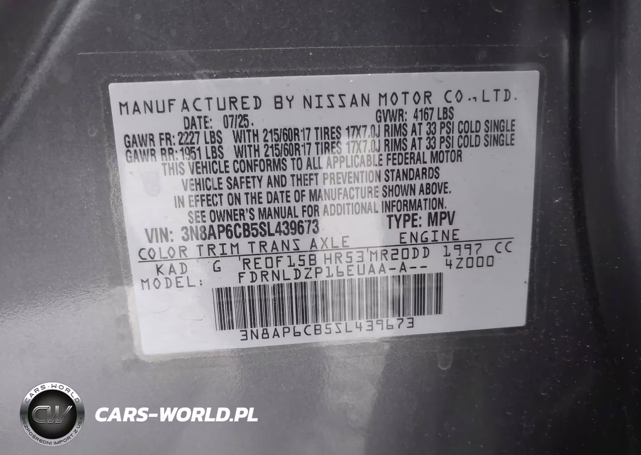 2025 Nissan Kicks Sv Intelligent Awd VIN:3N8AP6CB5SL439673 - 9