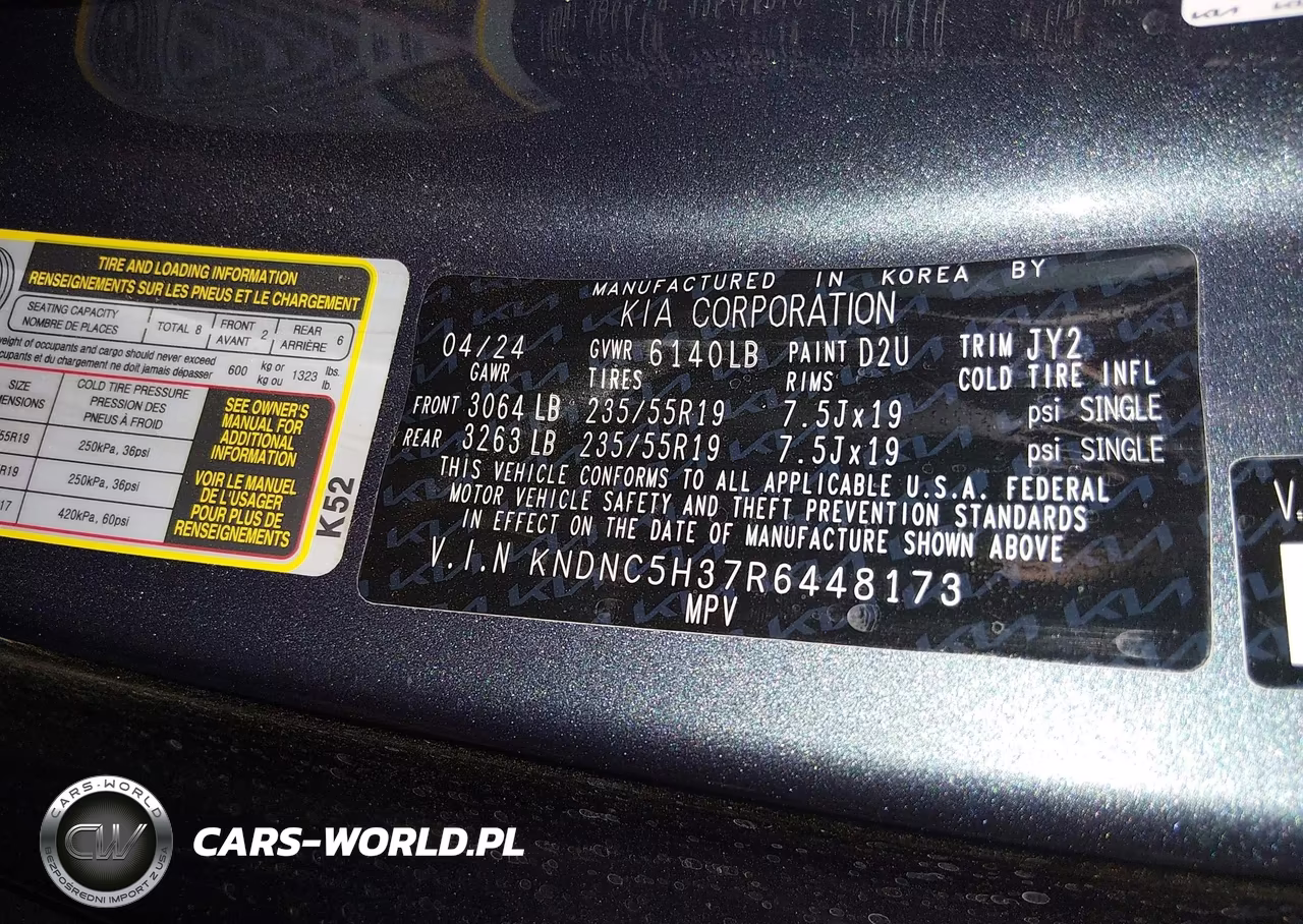 2024 Kia Carnival Mpv Ex VIN:KNDNC5H37R6448173 - 9