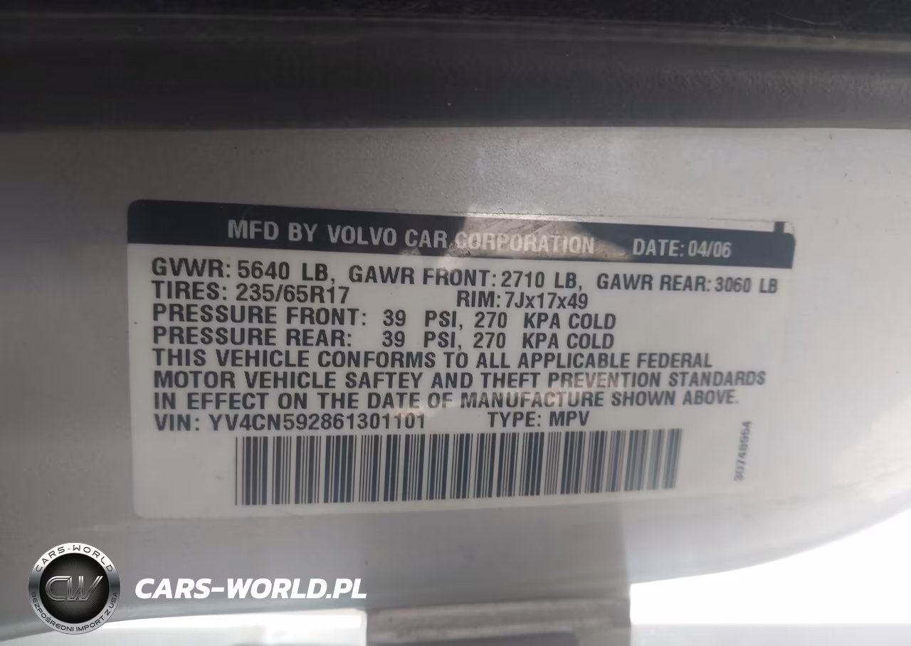 2006 Volvo Xc90 2.5T VIN:YV4CN592861301101 - 9