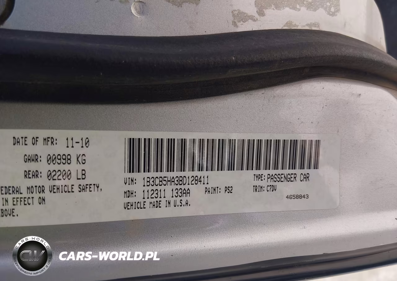 2011 Dodge Caliber Heat VIN:1B3CB5HA3BD128411 - 9
