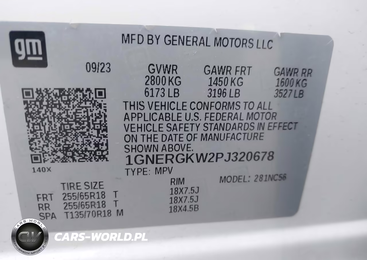 2023 Chevrolet Traverse Fwd Lt Cloth VIN:1GNERGKW2PJ320678 - 9