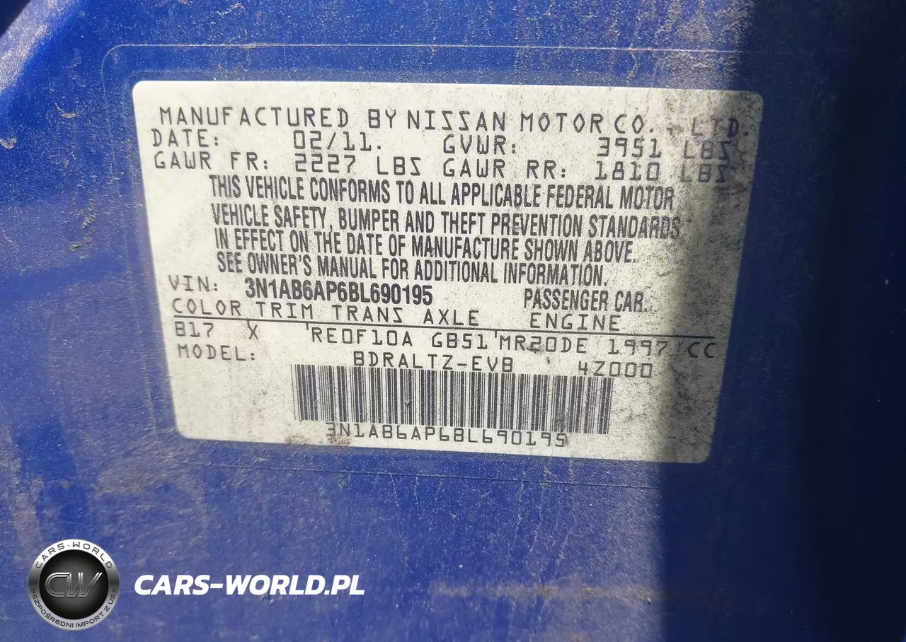 2011 Nissan Sentra 2.0Sr VIN:3N1AB6AP6BL690195 - 9