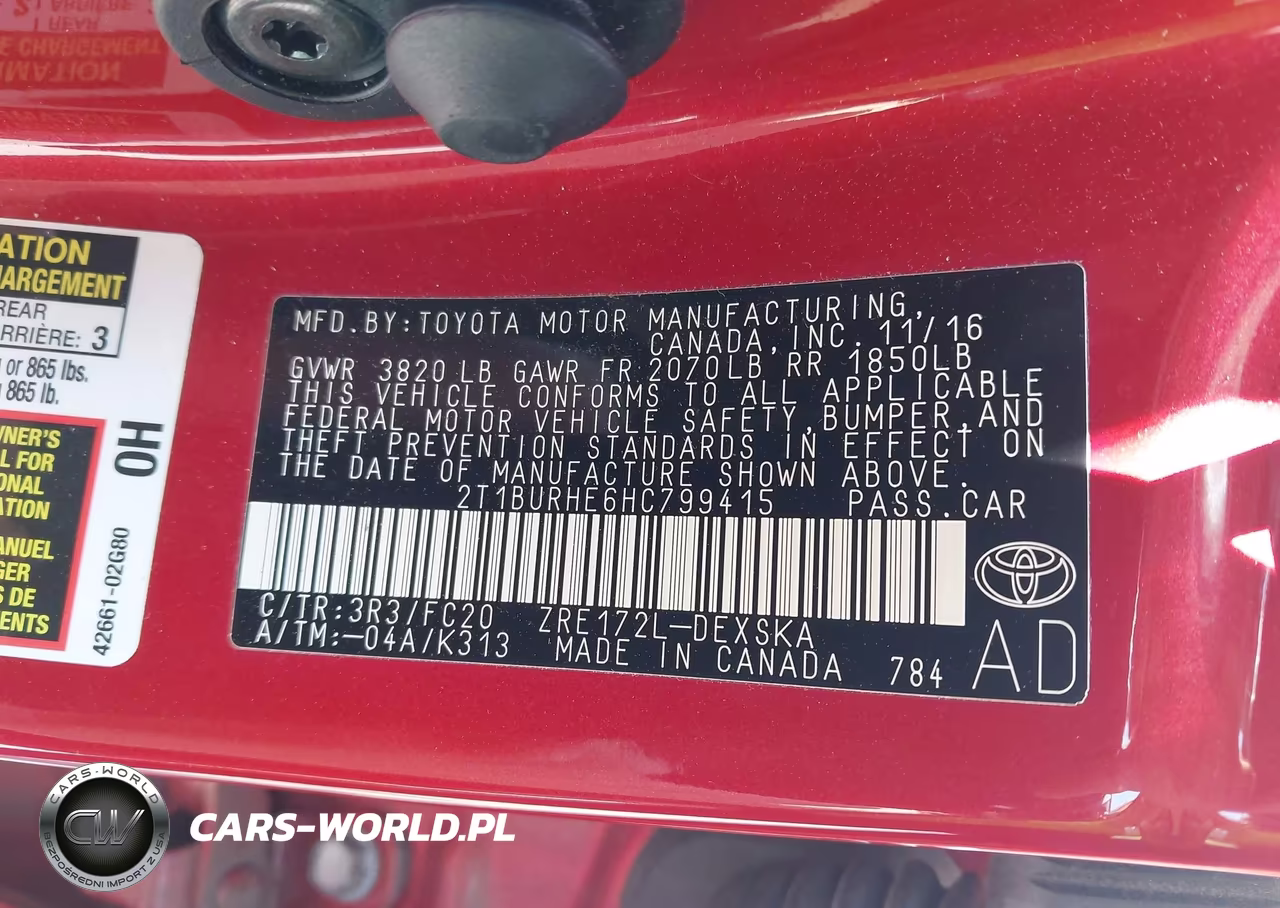 2017 Toyota Corolla Se VIN:2T1BURHE6HC799415 - 9