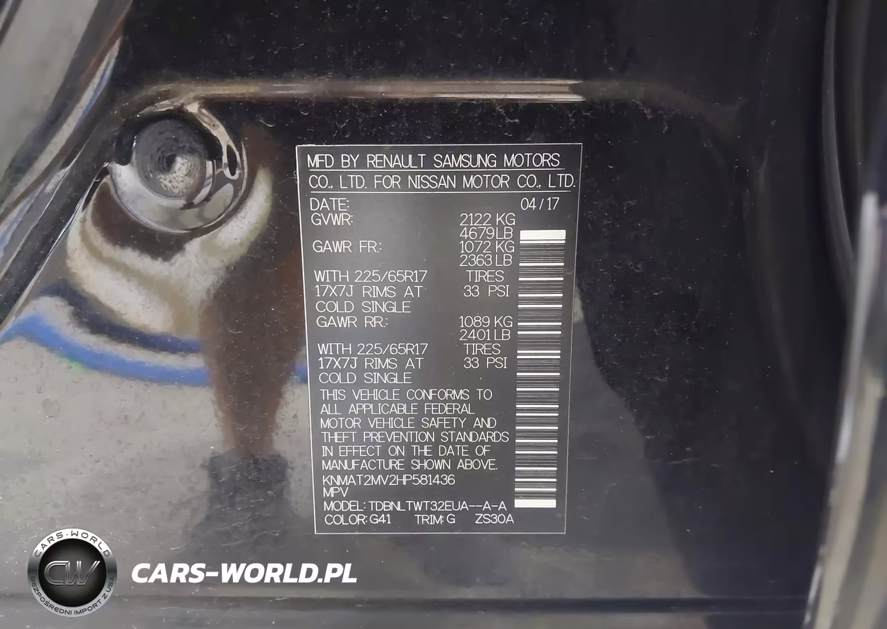 2017 Nissan Rogue Sv VIN:KNMAT2MV2HP581436 - 9