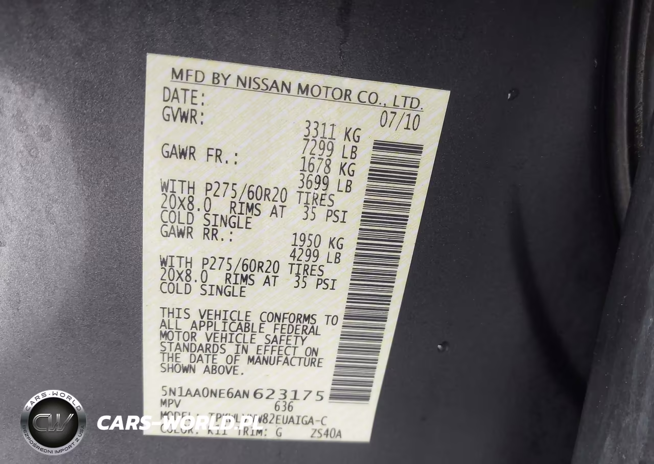 2010 Nissan Armada Platinum VIN:5N1AA0NE6AN623175 - 9
