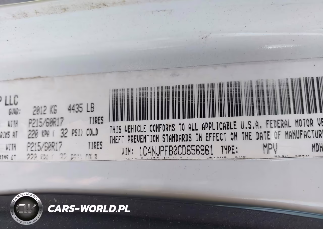 2012 Jeep Patriot Latitude VIN:1C4NJPFB0CD656961 - 9