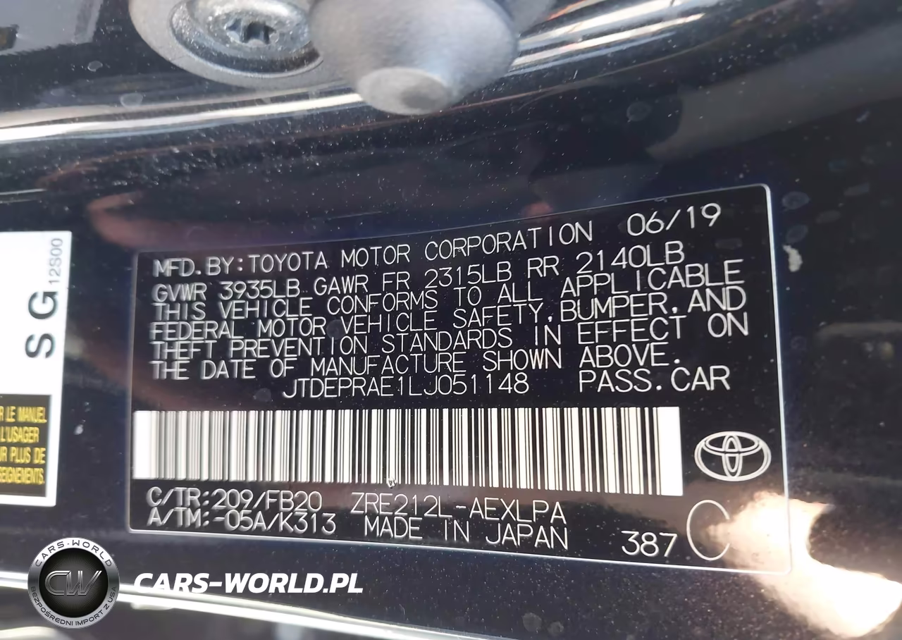 2020 Toyota Corolla Le VIN:JTDEPRAE1LJ051148 - 9