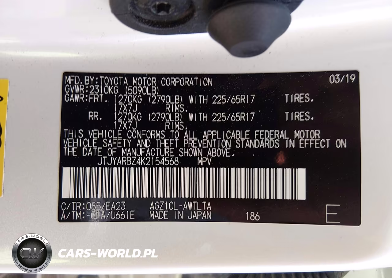 2019 Lexus Nx 300 VIN:JTJYARBZ4K2154568 - 9
