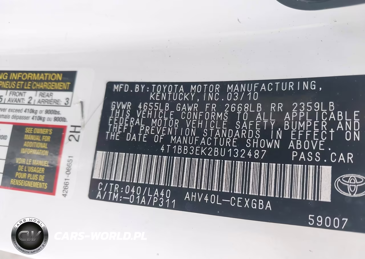 2011 Toyota Camry Hybrid VIN:4T1BB3EK2BU132487 - 9