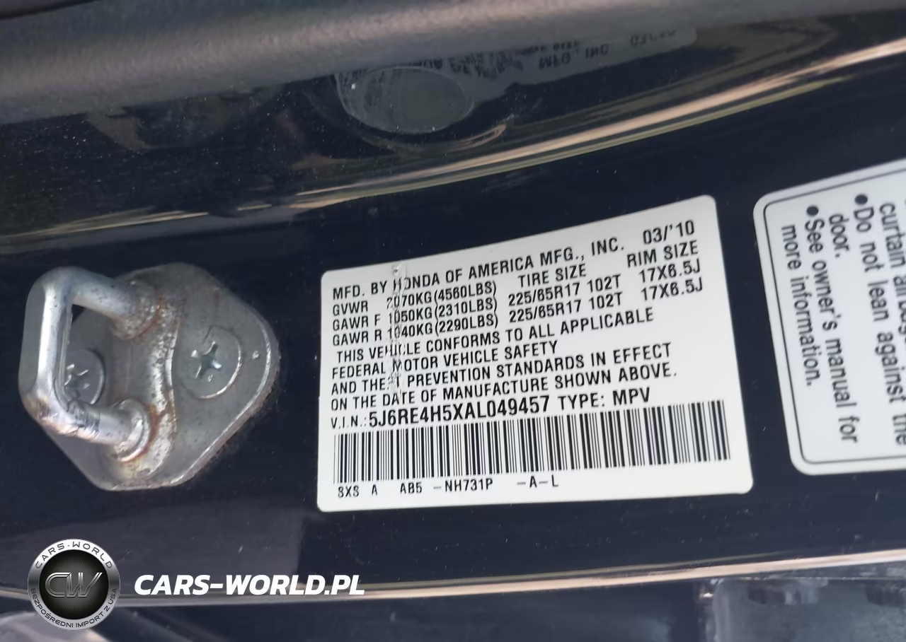 2010 Honda Cr-V Ex VIN:5J6RE4H5XAL049457 - 9