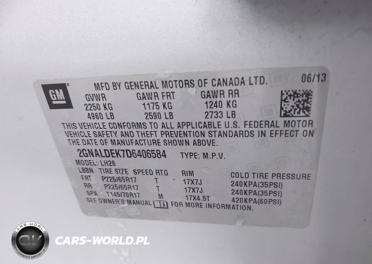 2013 Chevrolet Equinox Lt VIN:2GNALDEK7D6406584 - 9