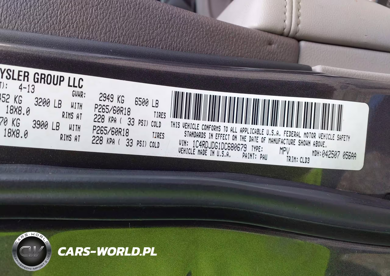 2013 Dodge Durango Crew VIN:1C4RDJDG1DC680679 - 9