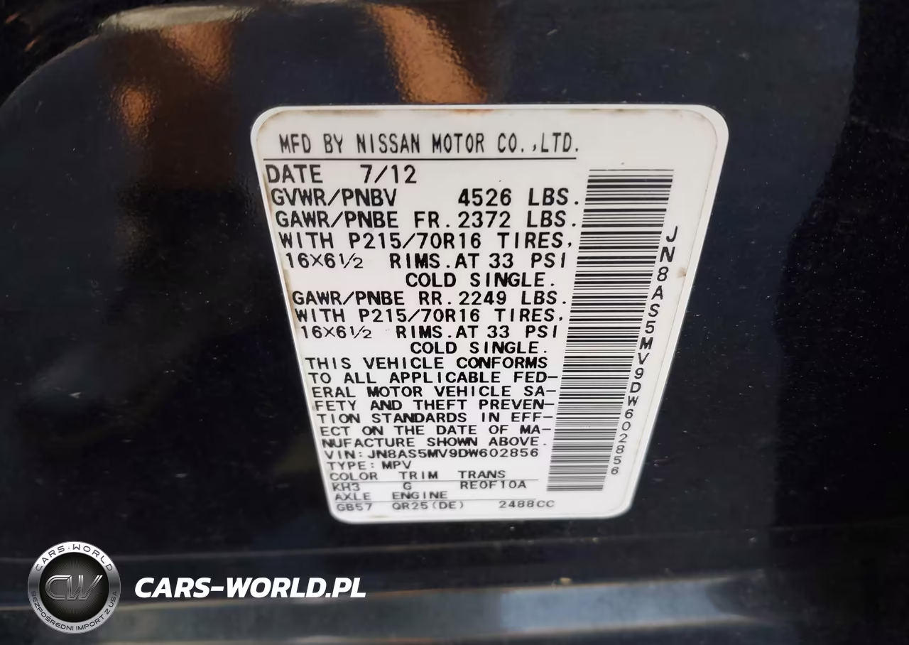 2013 Nissan Rogue S VIN:JN8AS5MV9DW602856 - 9
