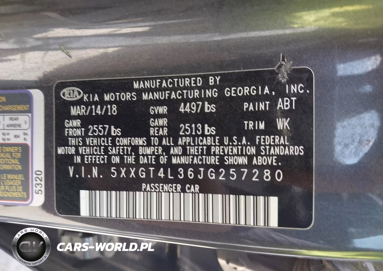 2018 Kia Optima S VIN:5XXGT4L36JG257280 - 9