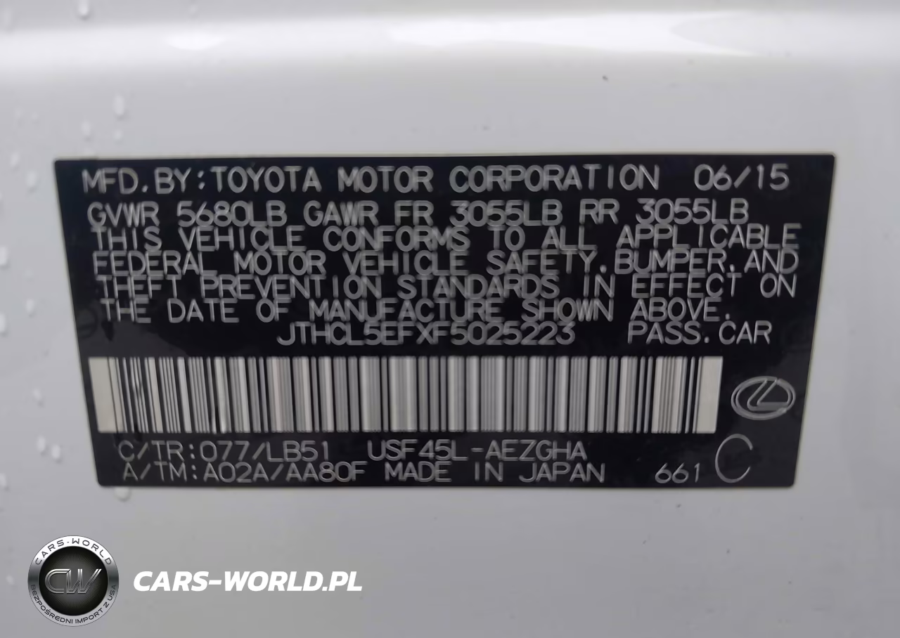 2015 Lexus Ls 460 VIN:JTHCL5EFXF5025223 - 9