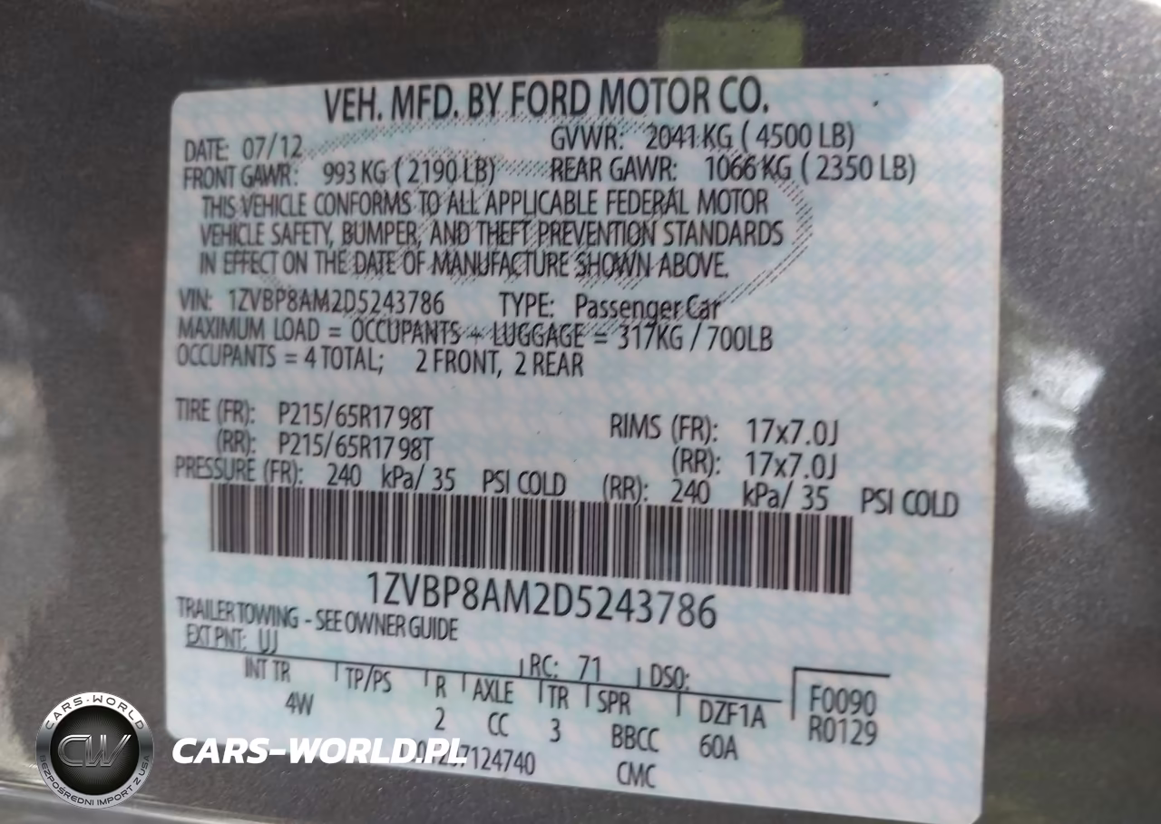 2013 Ford Mustang V6 Premium VIN:1ZVBP8AM2D5243786 - 9