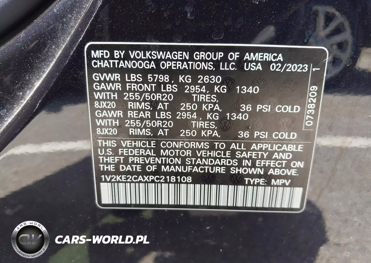 2023 Volkswagen Atlas Cross Sport 3.6L V6 Se W-Technology VIN:1V2KE2CAXPC218108 - 9