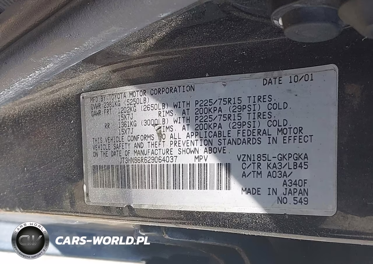 2002 Toyota 4Runner Sr5 V6 VIN:JT3HN86R629064037 - 9